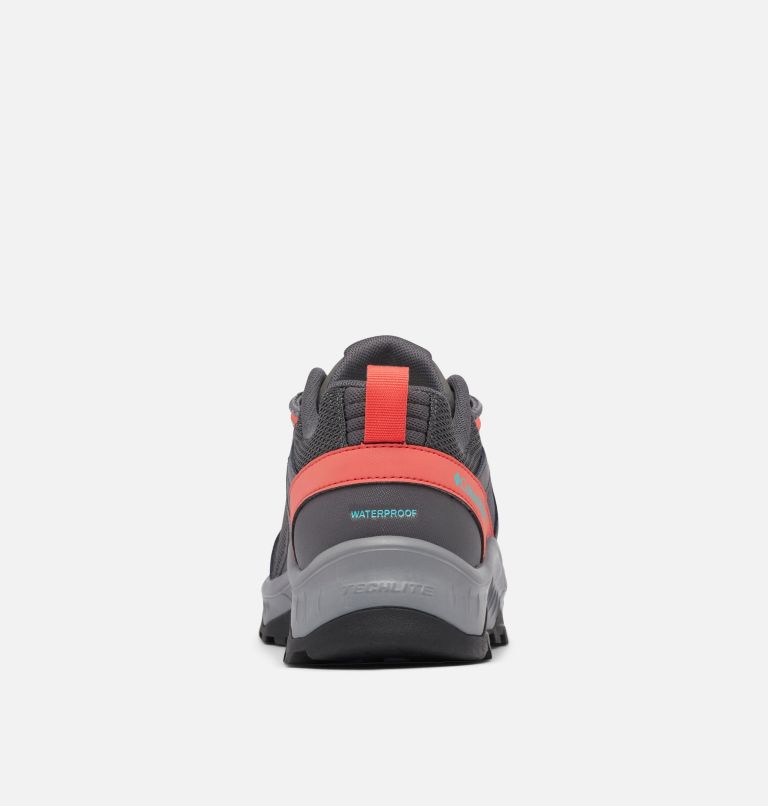 Women's Trailstorm Ascend II Waterproof Hiking Shoes, Color: Dark Grey, Red Coral, image 8