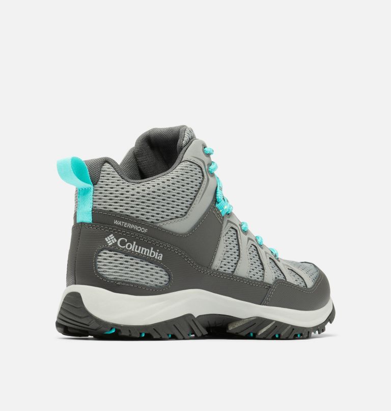 Women's Granite Trail Mid Waterproof Shoe - Wide, Color: Ti Grey Steel, Bright Aqua, image 9