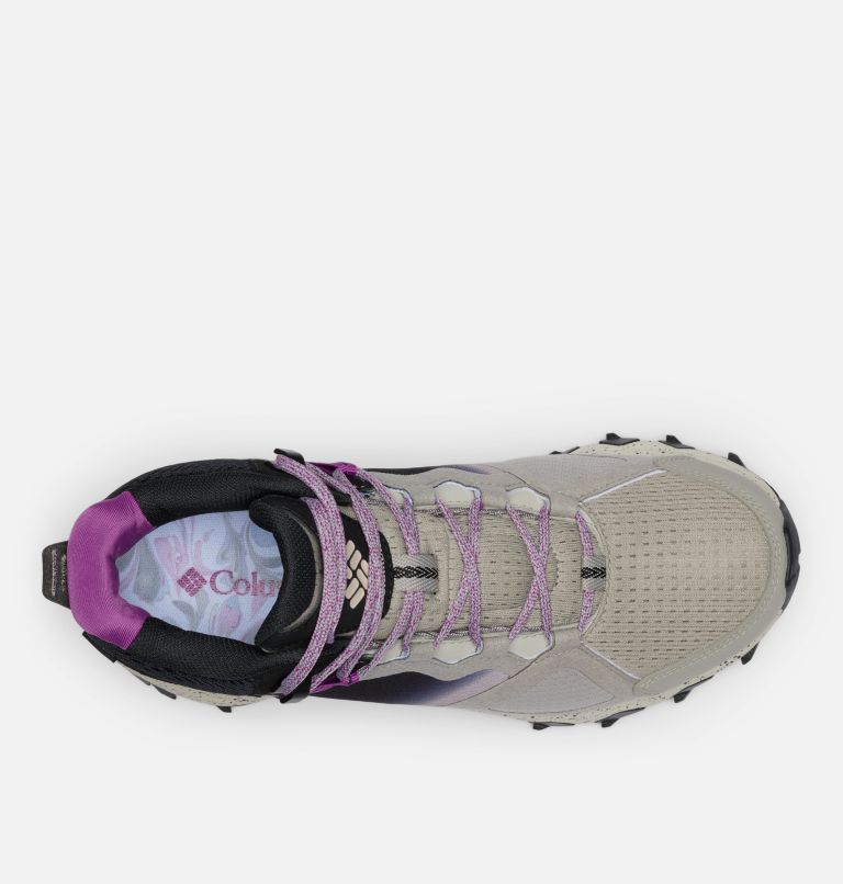 Women's Peakfreak Hera II Mid OutDry Hiking Shoe, Color: Flint Grey, Berry Patch, image 4