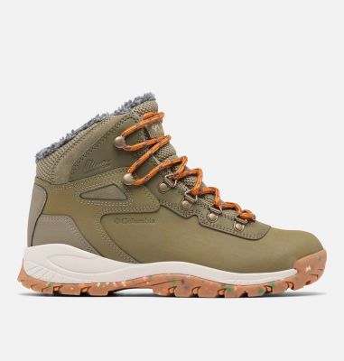 Women's Newton Ridge Plus II WP Omni-Heat Boot, Color: Stone Green, Canyon Sun, image 1