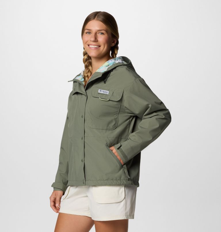 Women's PFG Open Water Rain Jacket, Color: Cypress, image 3