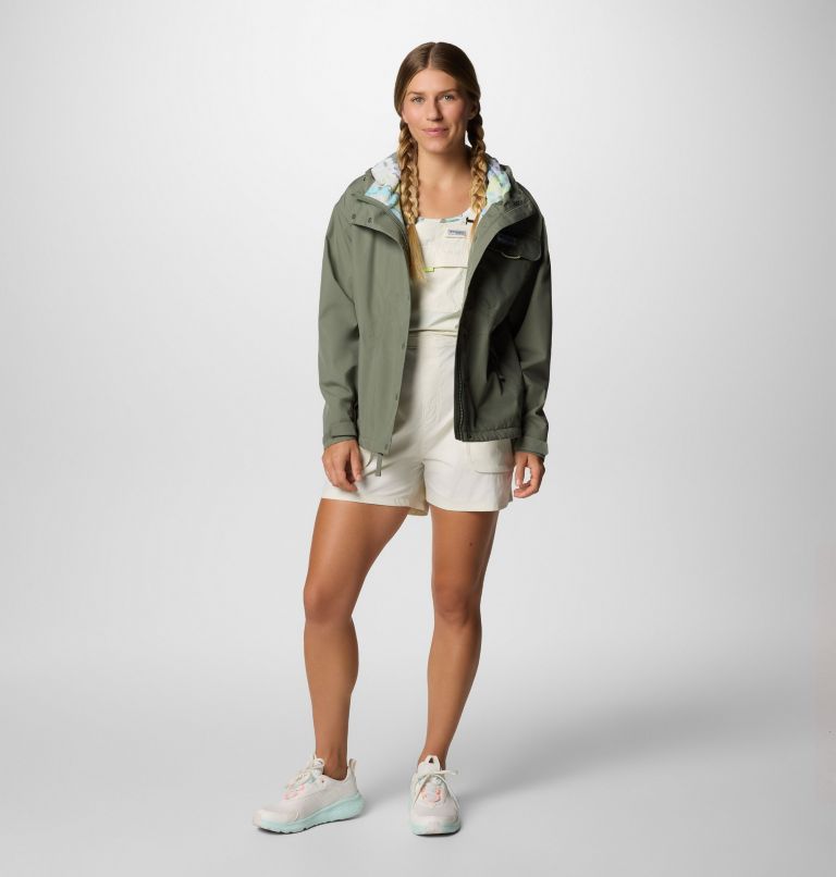 Women's PFG Open Water Rain Jacket, Color: Cypress, image 8