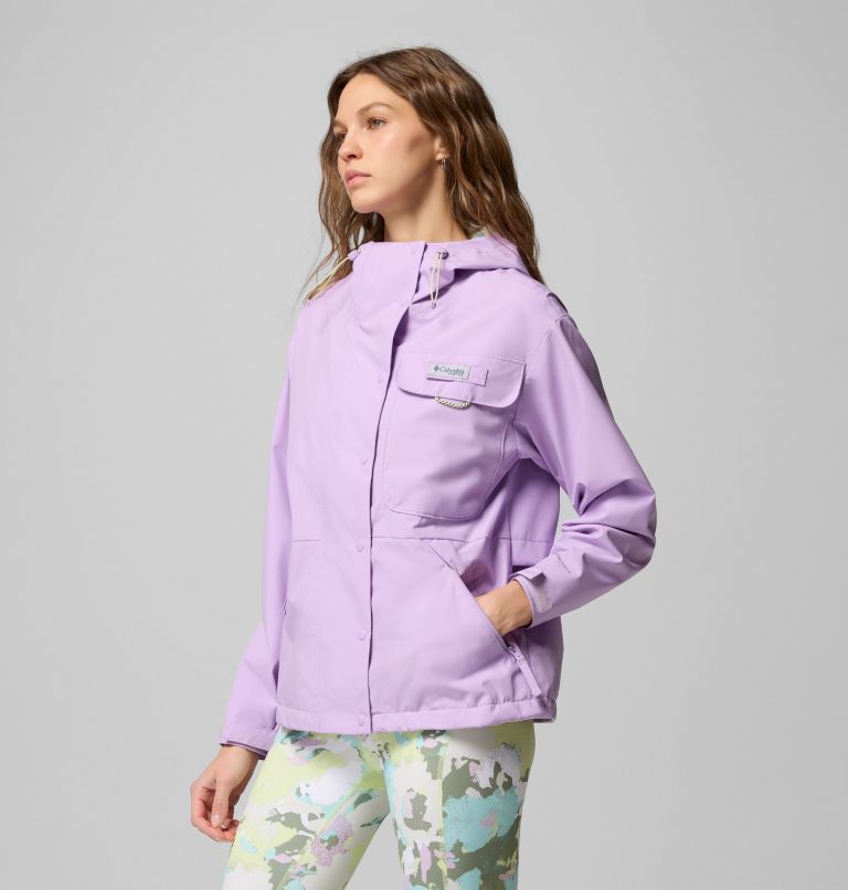 Women's PFG Open Water Rain Jacket, Color: Hydrangea, image 4