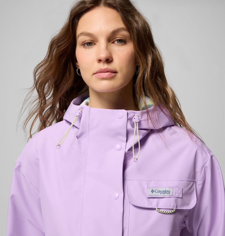 Women's PFG Open Water Rain Jacket, Color: Hydrangea, image 5