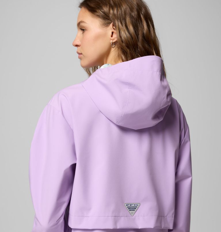 Women's PFG Open Water Rain Jacket, Color: Hydrangea, image 7