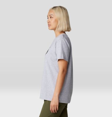 Women's MHW Logo Short Sleeve, Color: Hardwear Grey Heather, image 7
