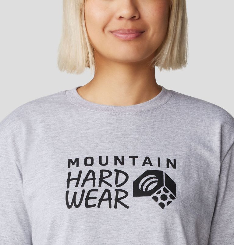 Women's MHW Logo Short Sleeve, Color: Hardwear Grey Heather, image 4