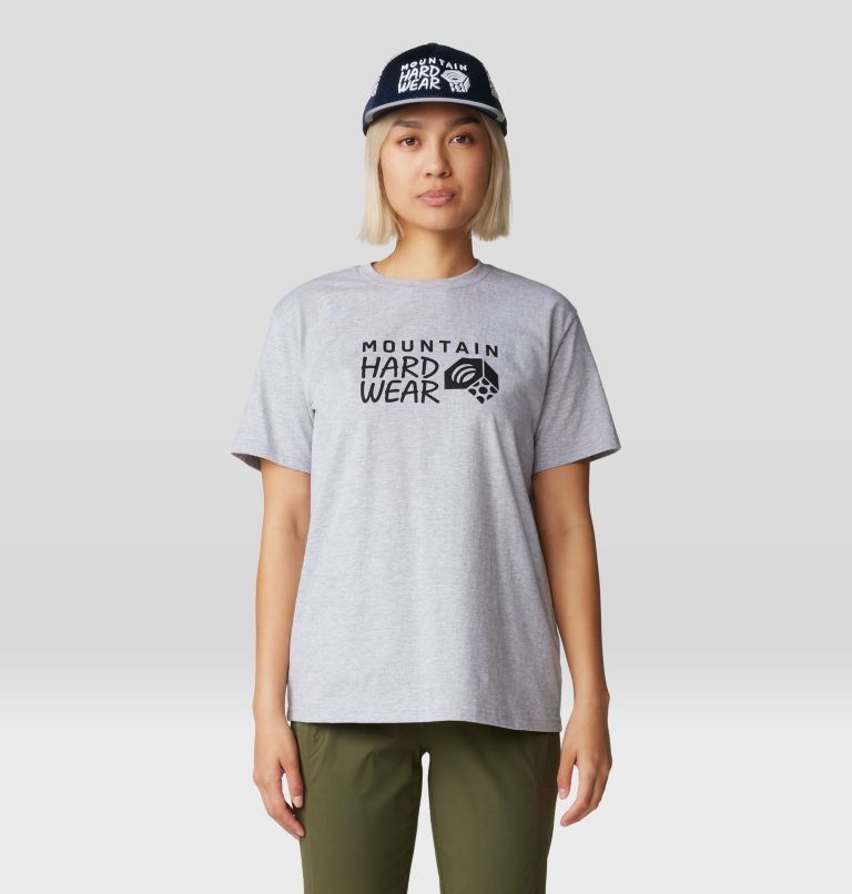 Women's MHW Logo Short Sleeve, Color: Hardwear Grey Heather, image 1