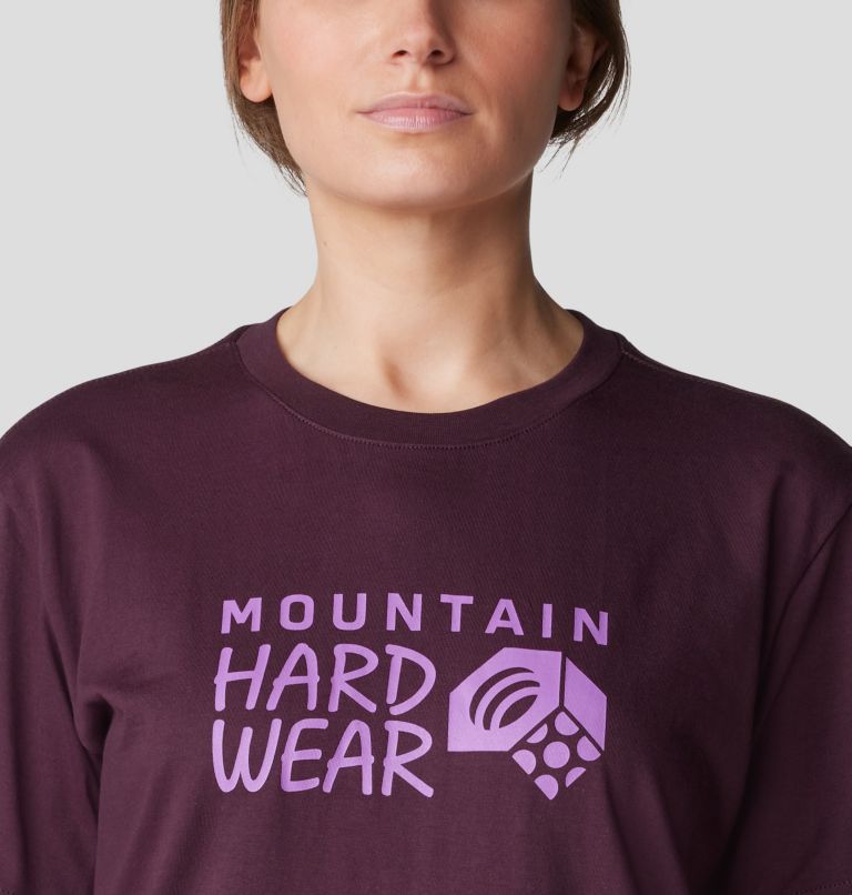 Women's MHW Logo Short Sleeve, Color: Blackberry, image 4