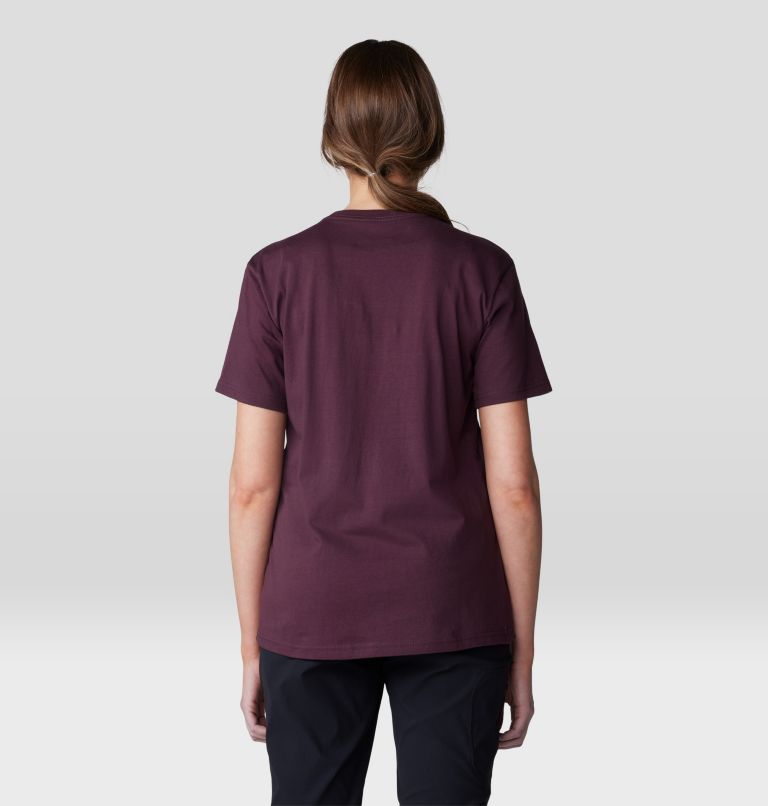 Women's MHW Logo Short Sleeve, Color: Blackberry, image 2