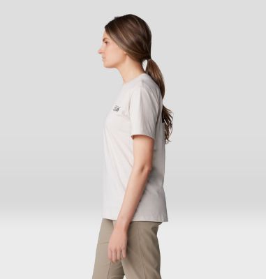 Women's MHW Logo Box Short Sleeve, Color: Talc, image 3