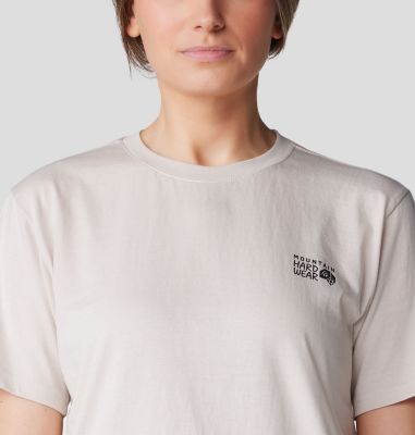 Women's MHW Logo Box Short Sleeve, Color: Talc, image 4
