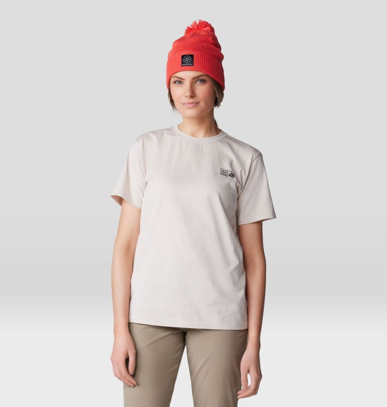 Women's MHW Logo Box Short Sleeve, Color: Talc, image 6