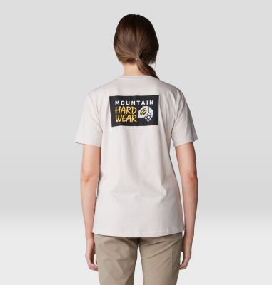 Women's MHW Logo Box Short Sleeve, Color: Talc, image 2