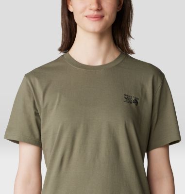 Women's MHW Logo Box Short Sleeve, Color: Stone Green, image 8