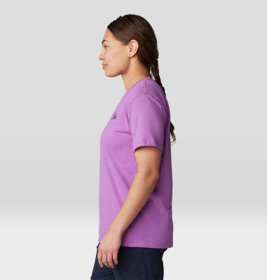 Women's MHW Logo Box Short Sleeve, Color: Lilac Glow, image 15