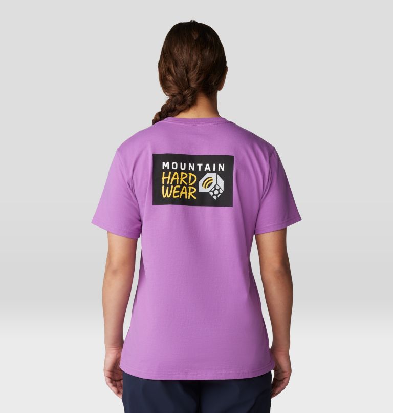 Women's MHW Logo Box Short Sleeve, Color: Lilac Glow, image 2