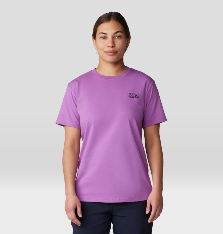 Women's MHW Logo Box Short Sleeve, Color: Lilac Glow, image 1