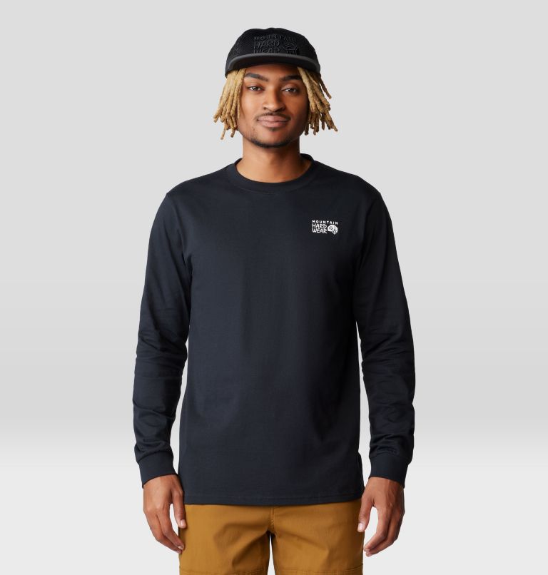 Men's MHW Back Logo Long Sleeve, Color: Black, image 1