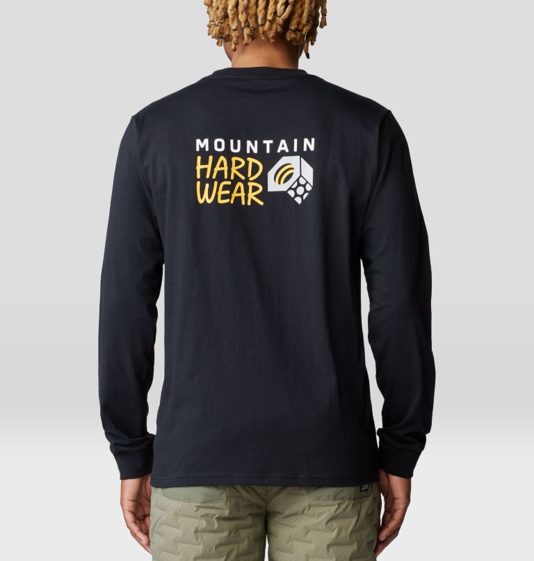 Men's MHW Box Logo Long Sleeve, Color: Black, image 2