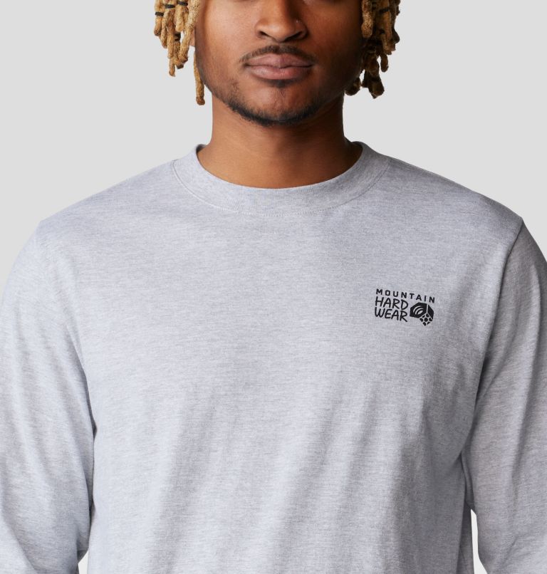 Men's MHW Box Logo Long Sleeve, Color: Hardwear Grey Heather, image 4