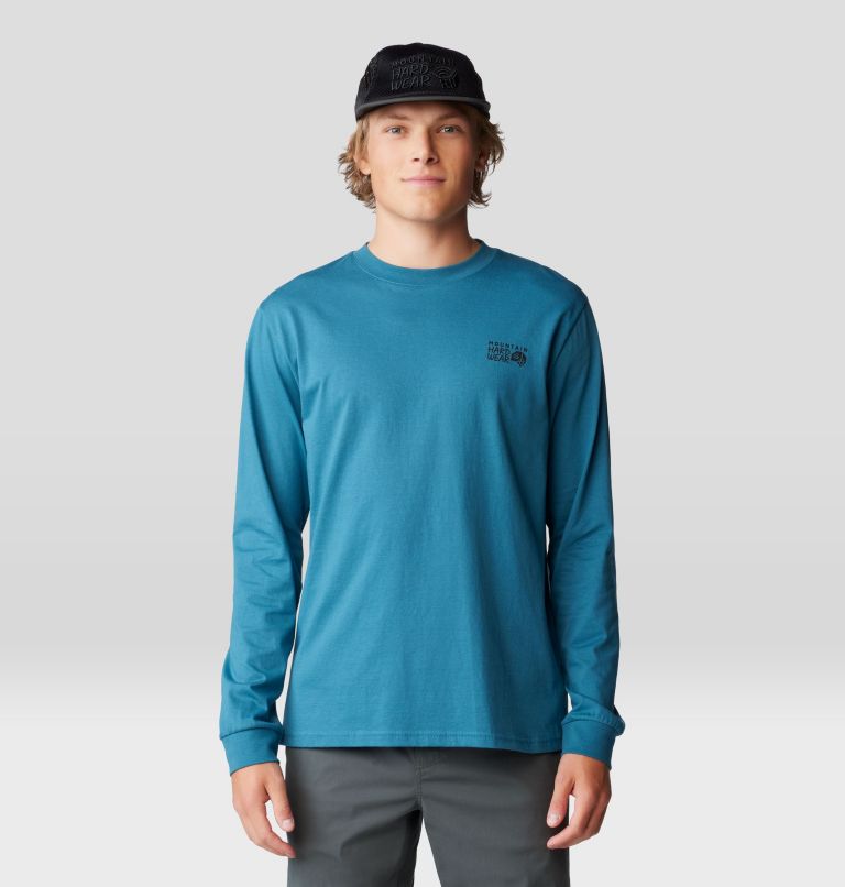 Men's MHW Box Logo Long Sleeve, Color: Baltic Blue, image 1