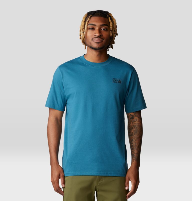 Men's MHW Box Logo Short Sleeve, Color: Baltic Blue, image 1