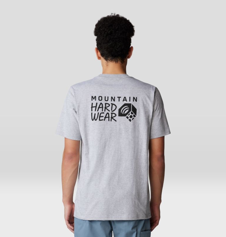 Men's Back Logo Short Sleeve, Color: Hardwear Grey Heather, image 2