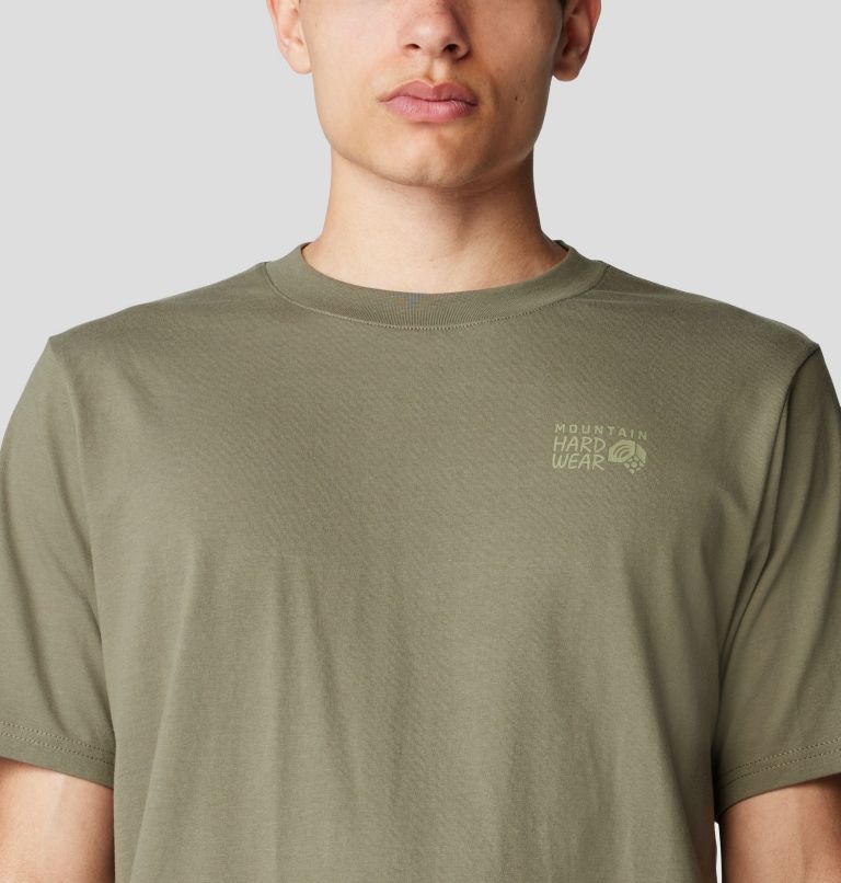 Men's Back Logo Short Sleeve, Color: Stone Green, image 4