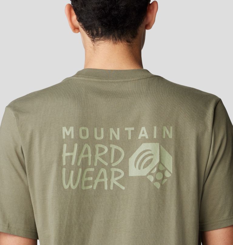 Men's Back Logo Short Sleeve, Color: Stone Green, image 5