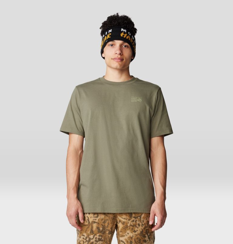 Men's Back Logo Short Sleeve, Color: Stone Green, image 6