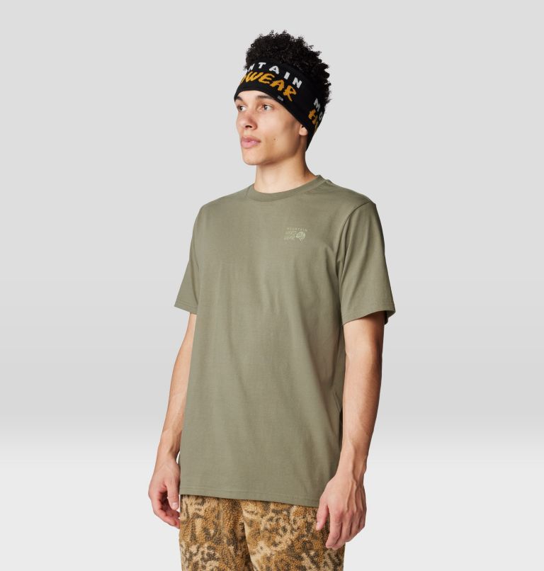 Men's Back Logo Short Sleeve, Color: Stone Green, image 7