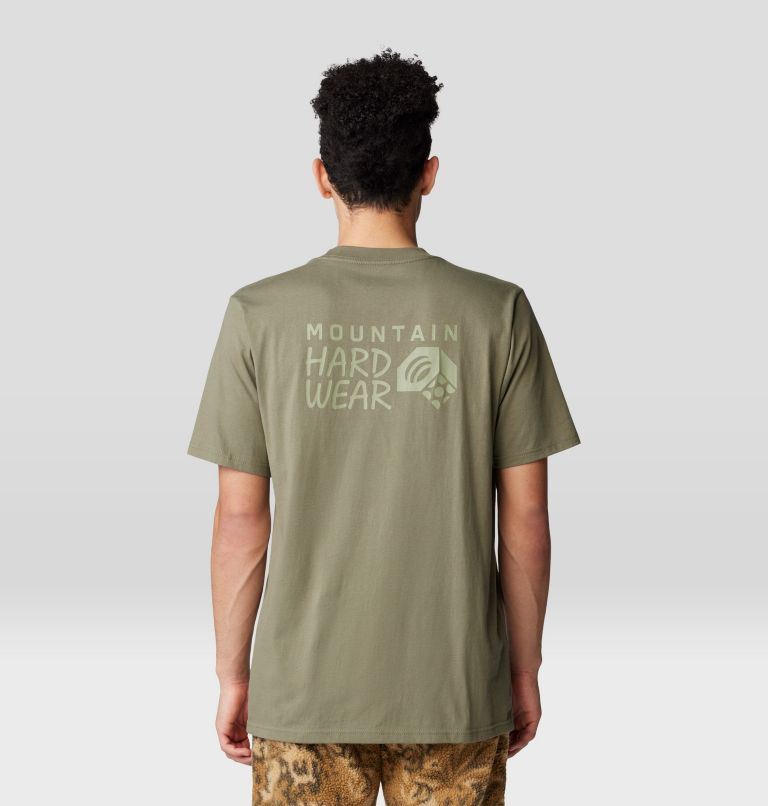 Men's Back Logo Short Sleeve, Color: Stone Green, image 2