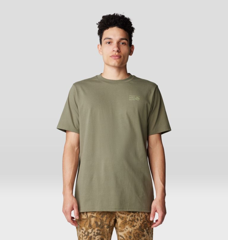 Men's Back Logo Short Sleeve, Color: Stone Green, image 1