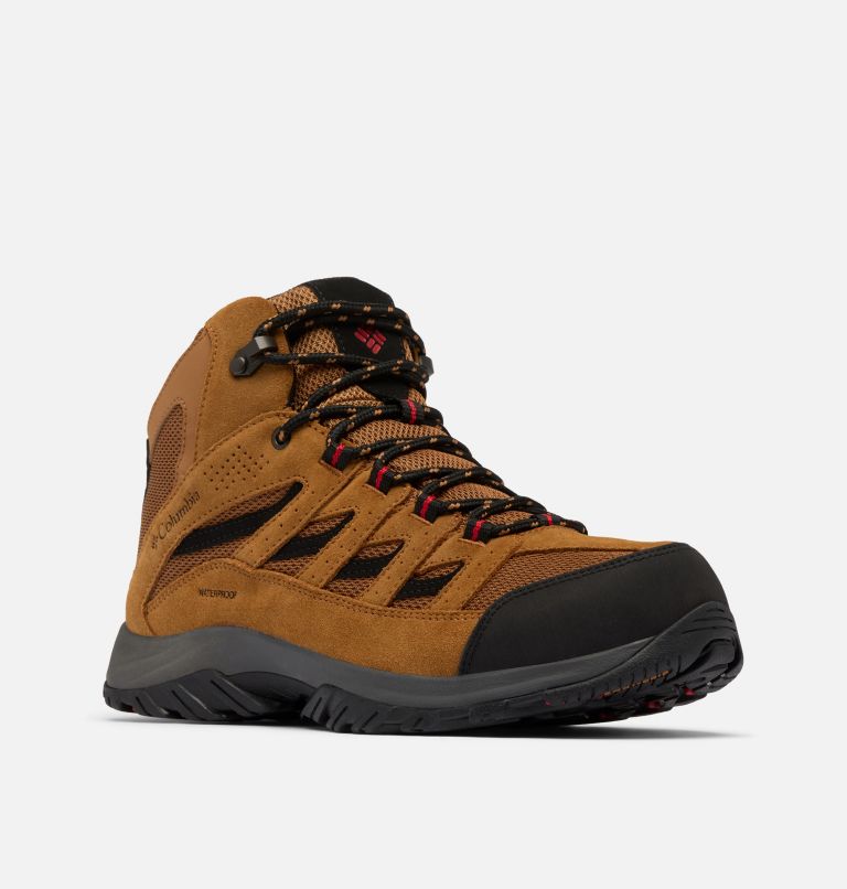 Chaussure de Randonnée Mid Imperméable Crestwood II Homme, Color: Camel Brown, Mountain Red, image 2