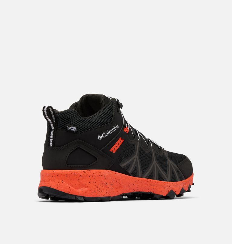 Men's Peakfreak II Mid Outdry Hiking Shoe, Color: Black, Red Quartz, image 9