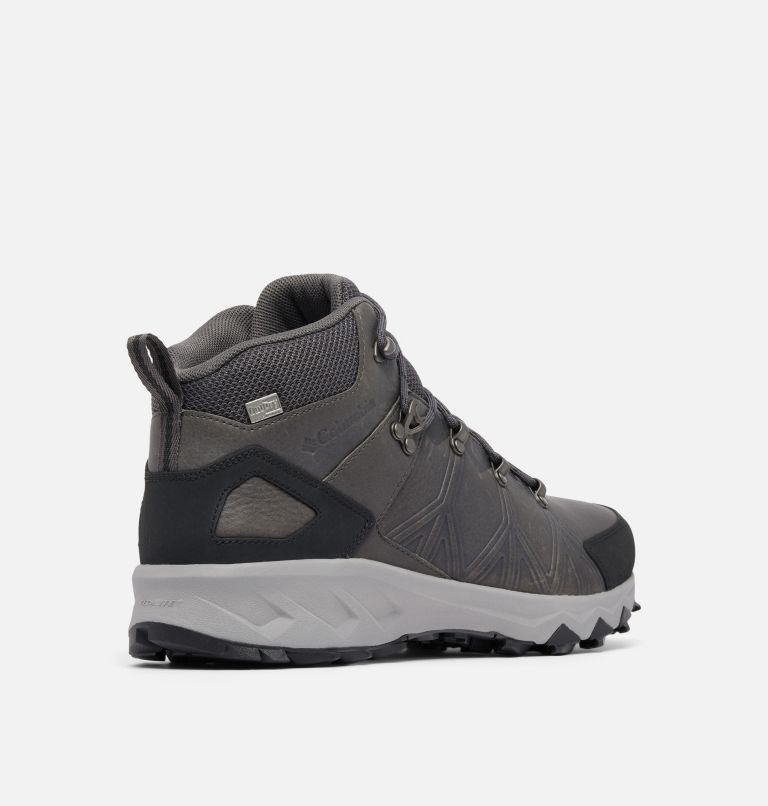 Men's Peakfreak II Mid Outdry Leather Hiking Shoe, Color: Ti Grey Steel, Dark Grey, image 9