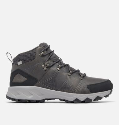 Zapatillas de senderismo de piel de media caña Peakfreak II Outdry para hombre, Color: Ti Grey Steel, Dark Grey, image 1