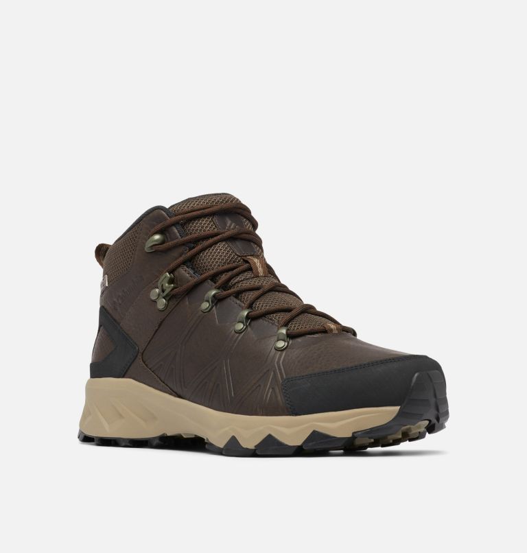 Men's Peakfreak II Mid Outdry Leather Hiking Shoe, Color: Cordovan, Black, image 2