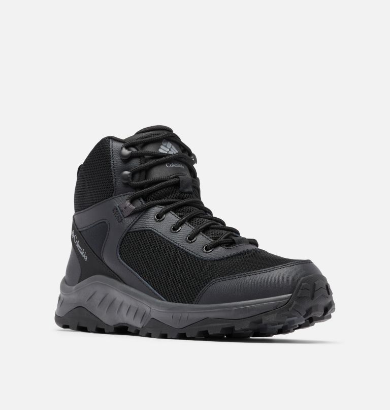 Men's Trailstorm Ascend II Mid Waterproof Hiking Shoes, Color: Black, Dark Grey, image 2