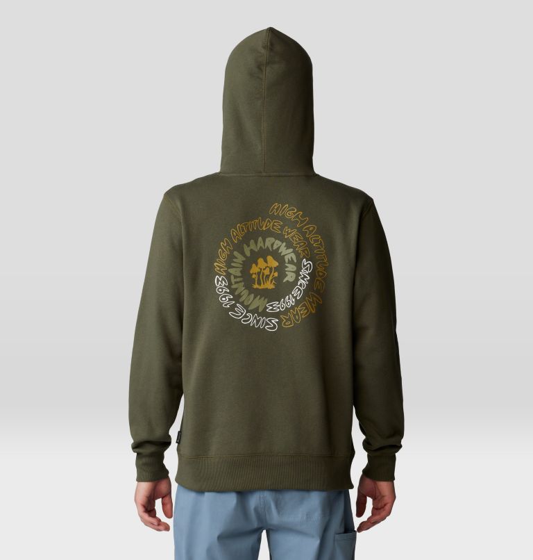 Men's Type Swirl Pullover Hoody, Color: Dark Pine, image 2