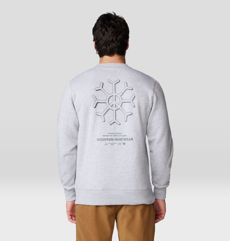 Men's Peace Crew Sweatshirt, Color: Hardwear Grey Heather, image 2
