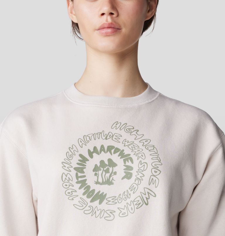 Women's Type Swirl Crew Sweatshirt, Color: Talc, image 4