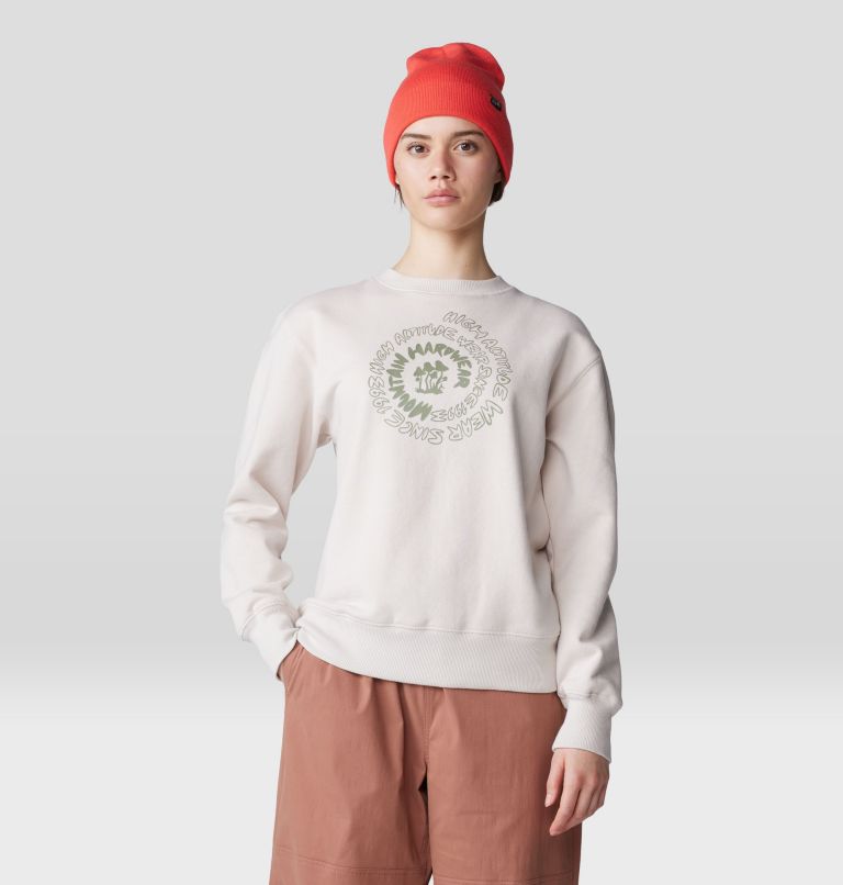 Women's Type Swirl Crew Sweatshirt, Color: Talc, image 5