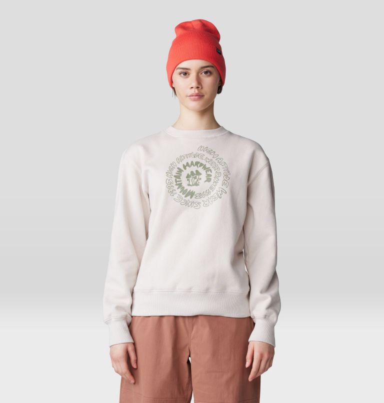 Women's Type Swirl Crew Sweatshirt, Color: Talc, image 1