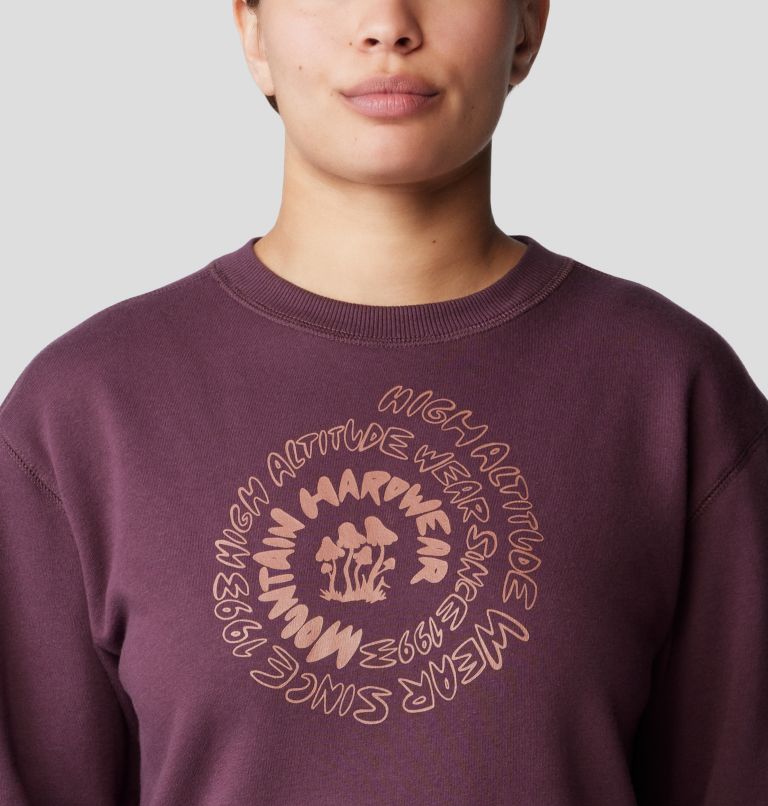 Women's Type Swirl Crew Sweatshirt, Color: Blackberry, image 4