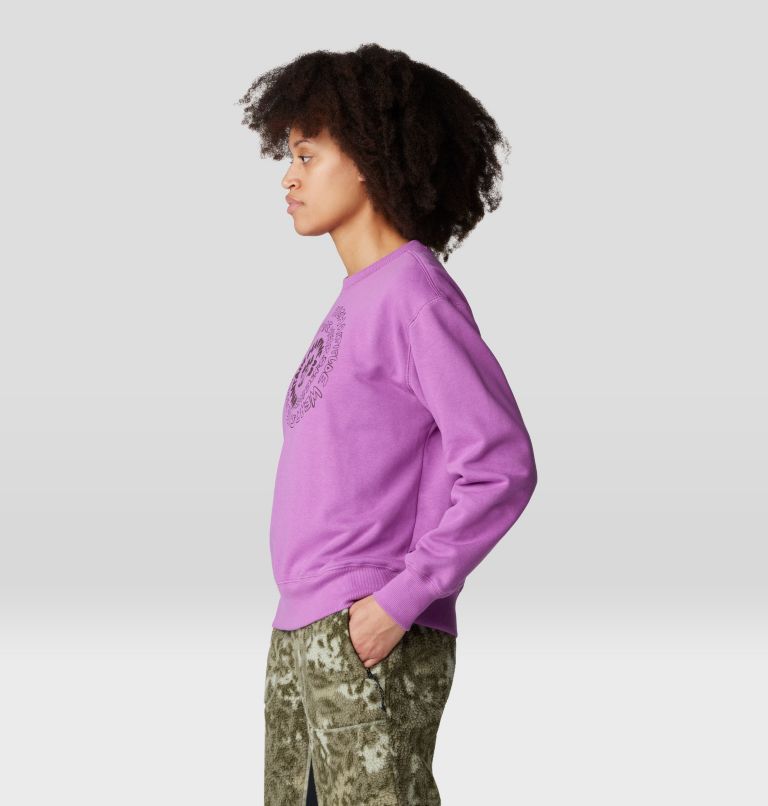 Women's Type Swirl Crew Sweatshirt, Color: Lilac Glow, image 3