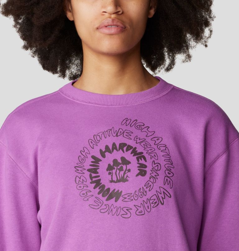 Women's Type Swirl Crew Sweatshirt, Color: Lilac Glow, image 4