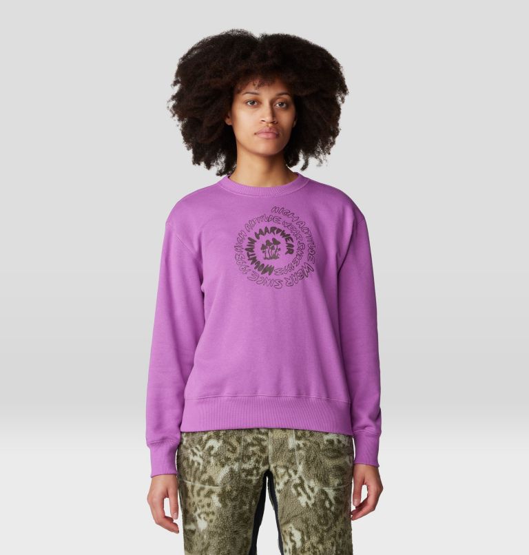 Women's Type Swirl Crew Sweatshirt, Color: Lilac Glow, image 1