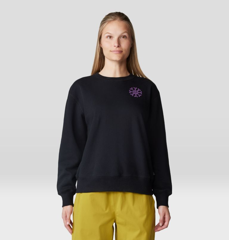 Women's Peace Crew Sweatshirt, Color: Black, image 1